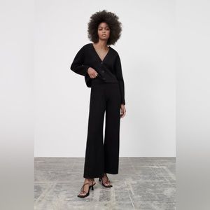 NWT ZARA Soft Wide Leg Trousers Size L